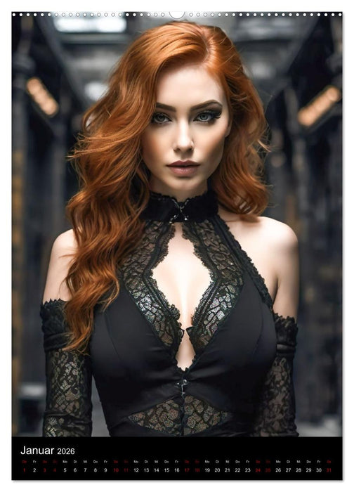 Wunderschöne Gothic Divas (CALVENDO Premium Wandkalender 2026)