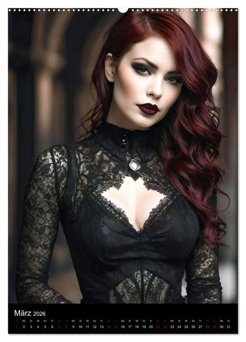 Wunderschöne Gothic Divas (CALVENDO Premium Wandkalender 2026)