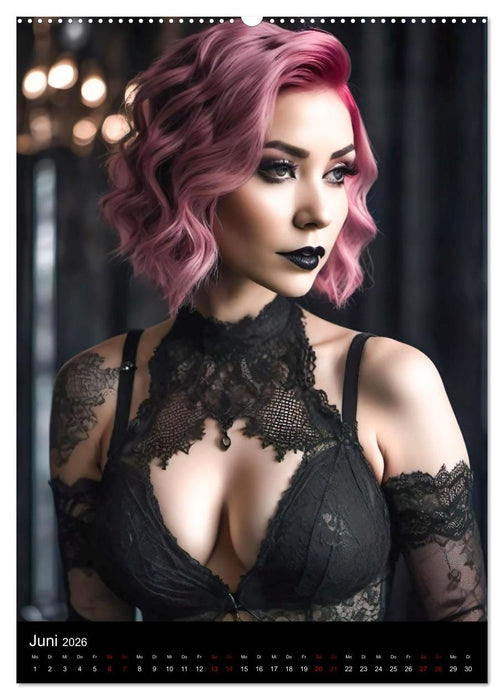 Wunderschöne Gothic Divas (CALVENDO Premium Wandkalender 2026)