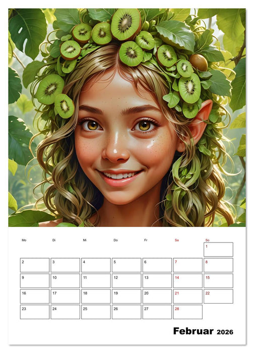 Fruchtiger Elfenzauber (CALVENDO Premium Wandkalender 2026)