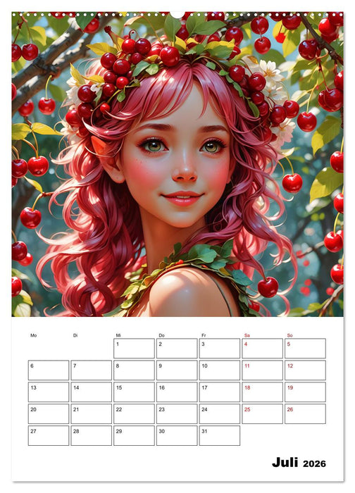 Fruchtiger Elfenzauber (CALVENDO Premium Wandkalender 2026)