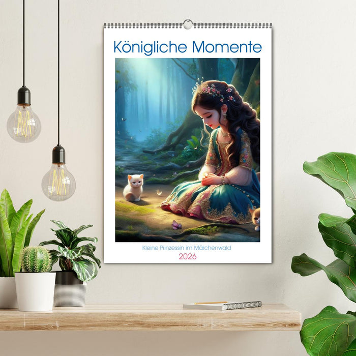 Königliche Momente - Kleine Prinzessin im Märchenwald (CALVENDO Wandkalender 2026)
