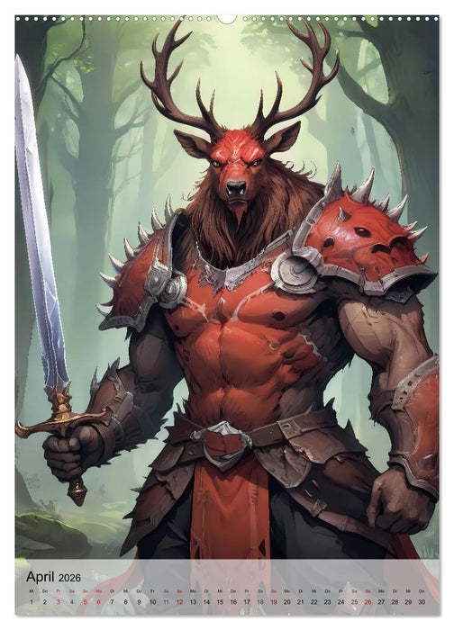 Beasts - Edle Krieger und verruchte Bösewichte (CALVENDO Wandkalender 2026)