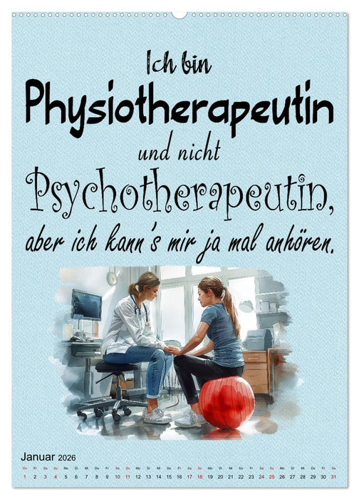 Physiosprüche (CALVENDO Premium Wandkalender 2026)