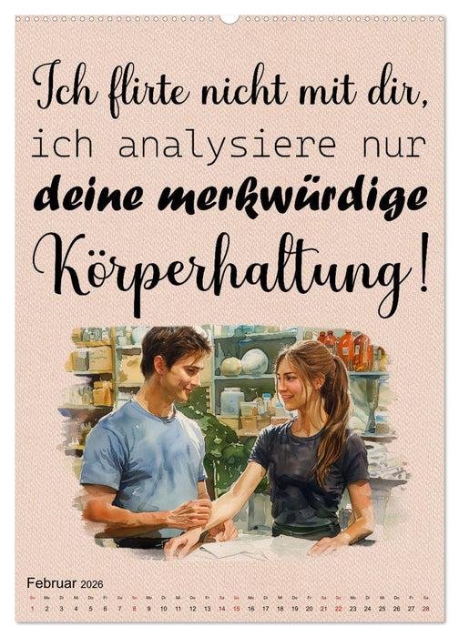 Physiosprüche (CALVENDO Premium Wandkalender 2026)