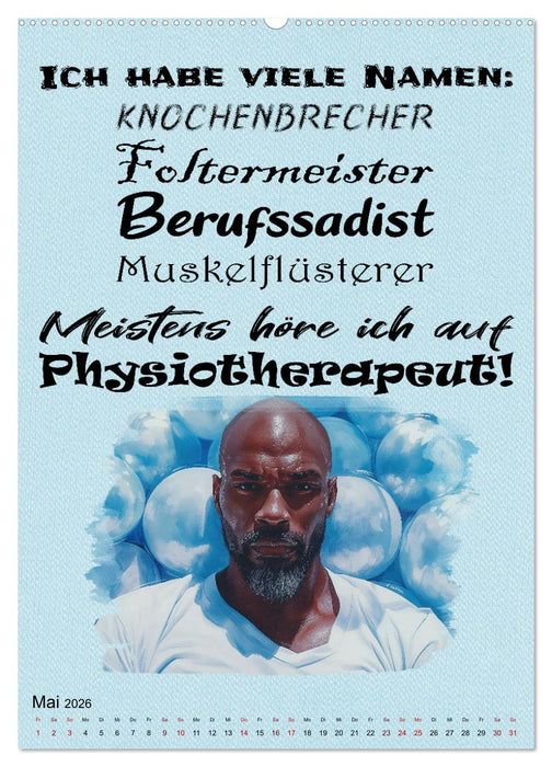 Physiosprüche (CALVENDO Premium Wandkalender 2026)