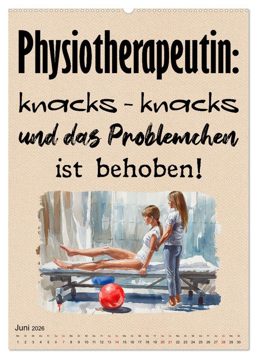 Physiosprüche (CALVENDO Premium Wandkalender 2026)