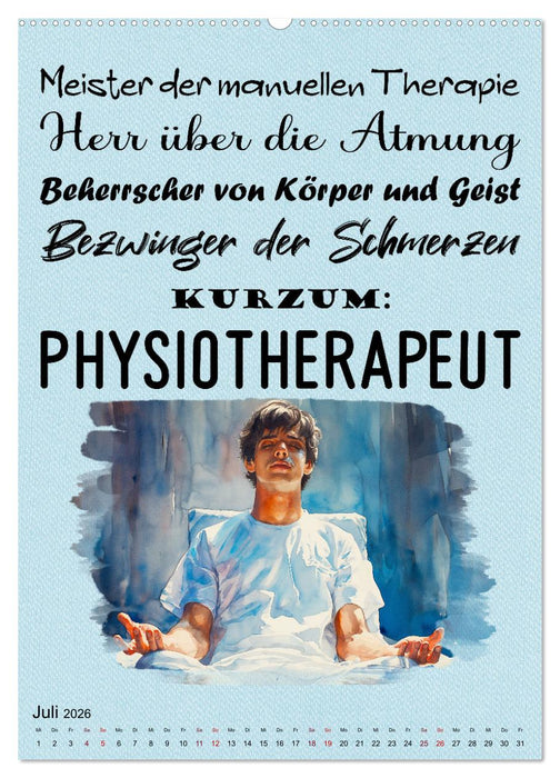 Physiosprüche (CALVENDO Premium Wandkalender 2026)
