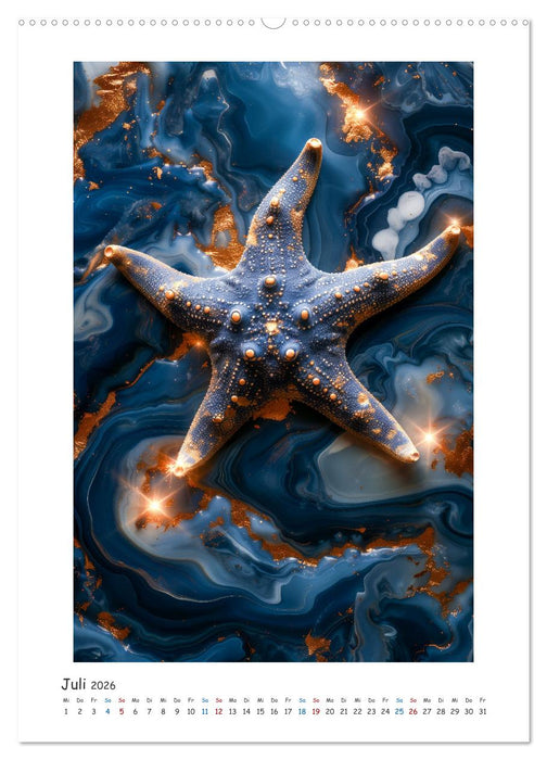 Animalische Mamorkunst (CALVENDO Premium Wandkalender 2026)