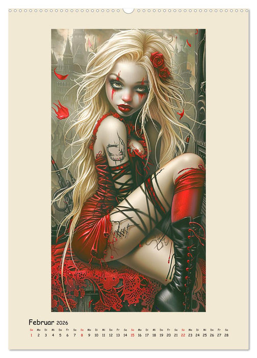 Gothic-Girls. Bizzare Comic-Art (CALVENDO Premium Wandkalender 2026)