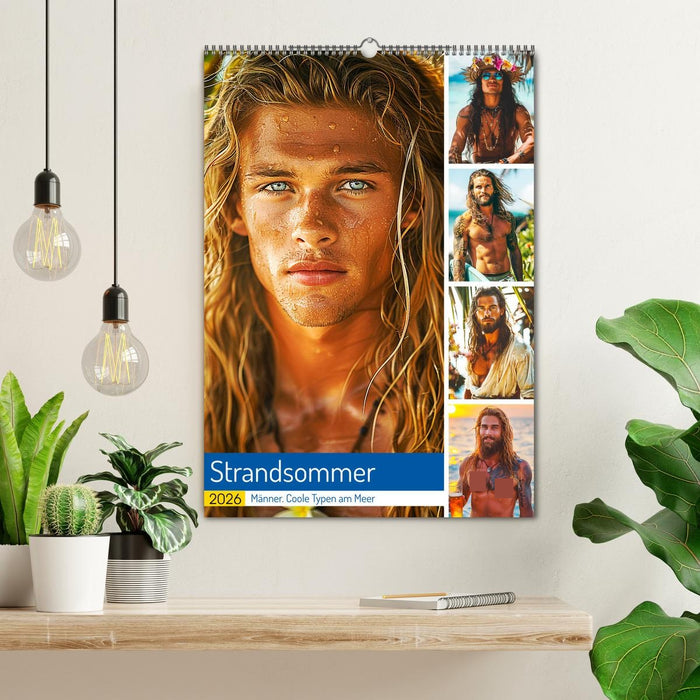 Strandsommer. Männer. Coole Typen am Meer (CALVENDO Wandkalender 2026)