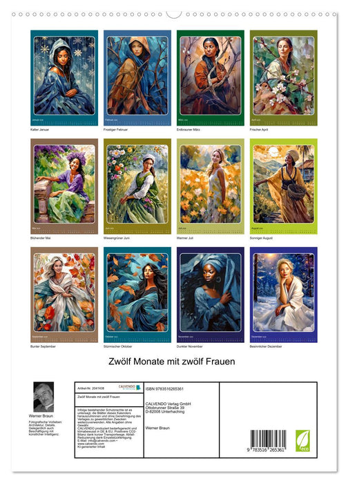 Zwölf Monate mit zwölf Frauen (CALVENDO Premium Wandkalender 2026)