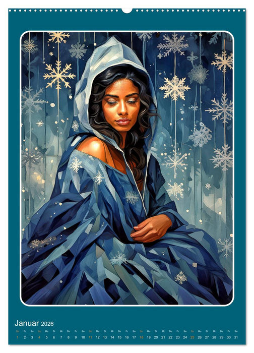 Zwölf Monate mit zwölf Frauen (CALVENDO Premium Wandkalender 2026)