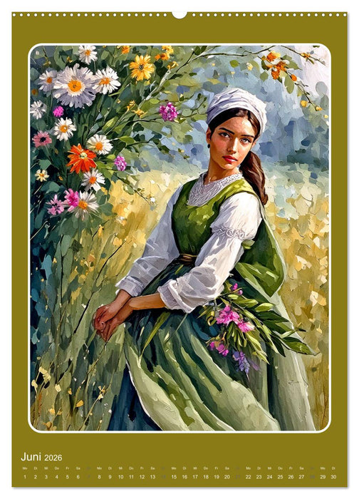 Zwölf Monate mit zwölf Frauen (CALVENDO Premium Wandkalender 2026)