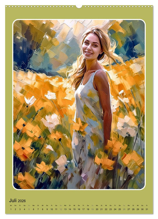 Zwölf Monate mit zwölf Frauen (CALVENDO Premium Wandkalender 2026)