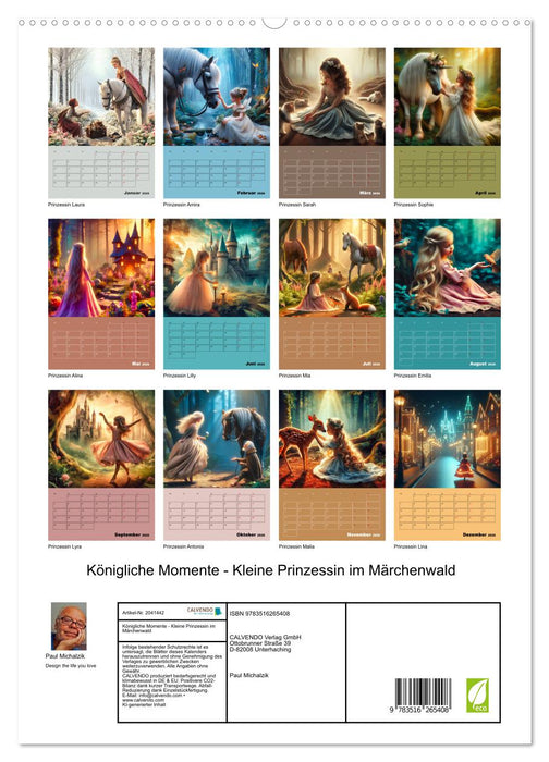 Königliche Momente - Kleine Prinzessin im Märchenwald (CALVENDO Premium Wandkalender 2026)