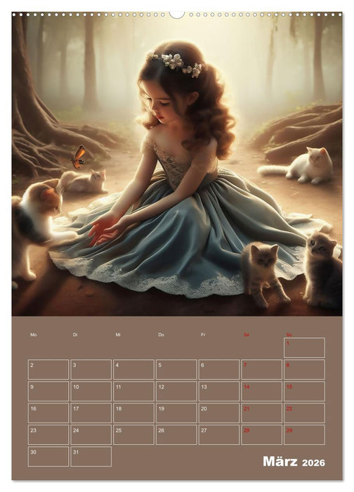 Königliche Momente - Kleine Prinzessin im Märchenwald (CALVENDO Premium Wandkalender 2026)