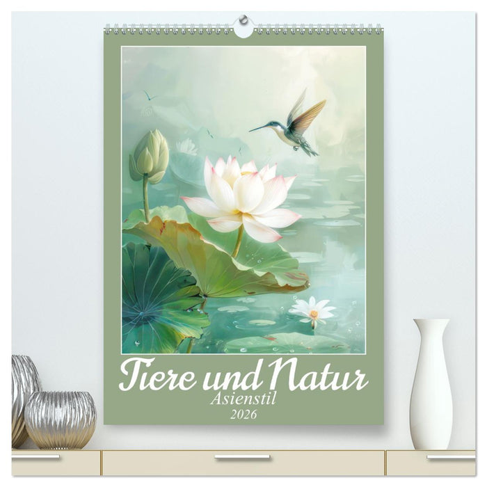 Tiere und Natur - Asienstil (CALVENDO Premium Wandkalender 2026)