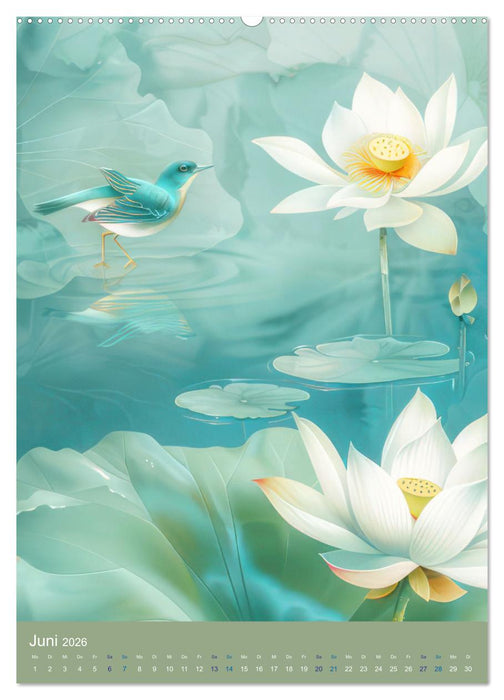 Tiere und Natur - Asienstil (CALVENDO Premium Wandkalender 2026)