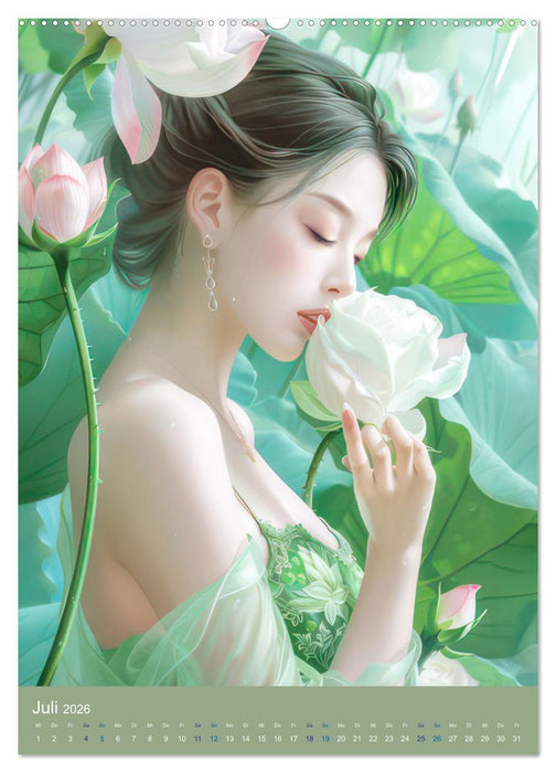 Tiere und Natur - Asienstil (CALVENDO Premium Wandkalender 2026)