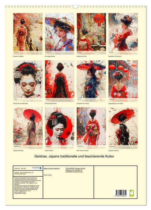 Geishas. Japans traditionelle und faszinierende Kultur (CALVENDO Wandkalender 2026)