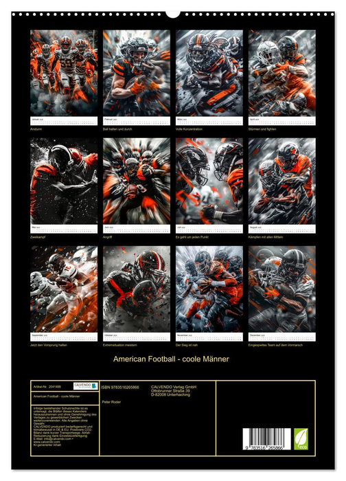 American Football - coole Männer (CALVENDO Premium Wandkalender 2026)