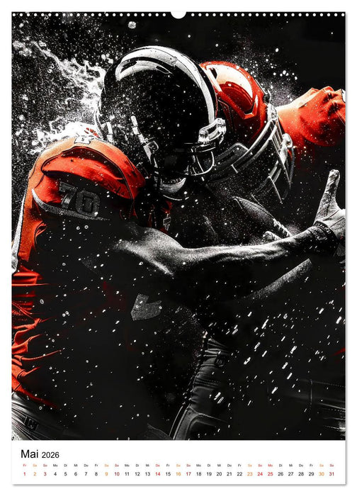American Football - coole Männer (CALVENDO Premium Wandkalender 2026)