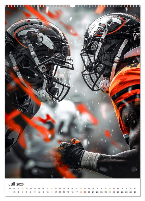 American Football - coole Männer (CALVENDO Premium Wandkalender 2026)