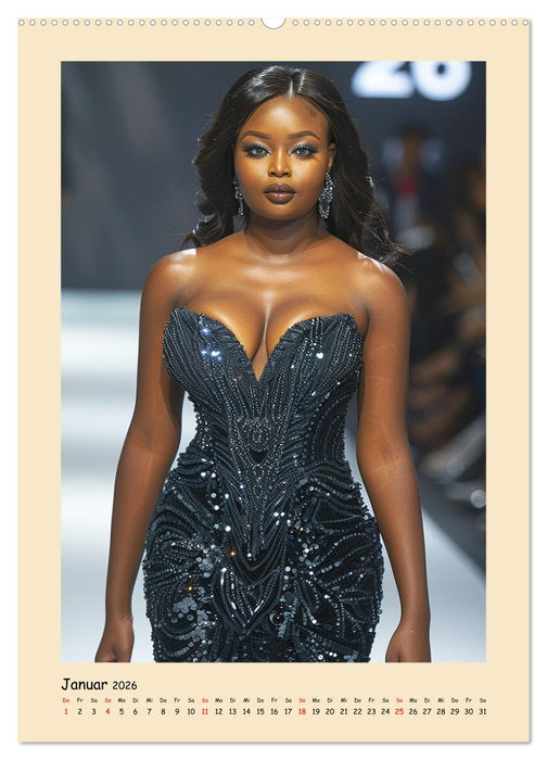 Plus Size Models in glamouröser High Fashion (CALVENDO Premium Wandkalender 2026)