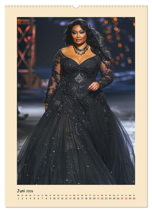 Plus Size Models in glamouröser High Fashion (CALVENDO Premium Wandkalender 2026)