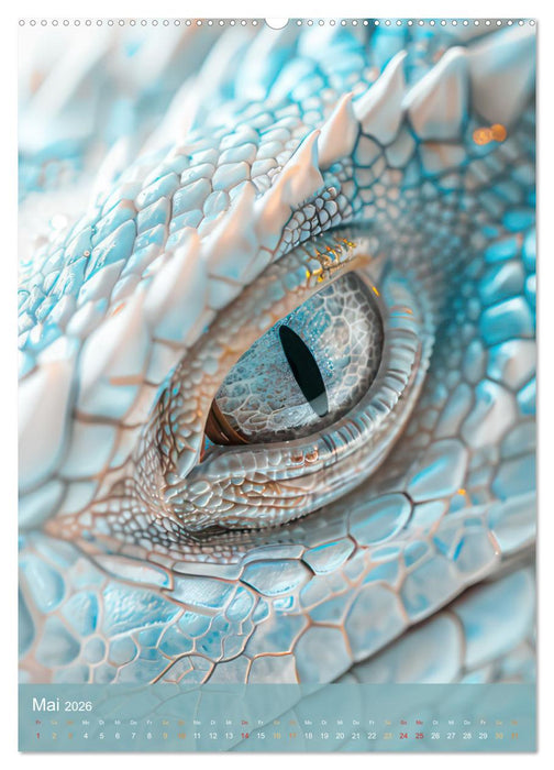 Drachen - Im Fantasieland gesichtet (CALVENDO Premium Wandkalender 2026)