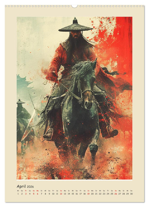 Samurai. Kunstvolle Darstellungen historischer Krieger (CALVENDO Wandkalender 2026)