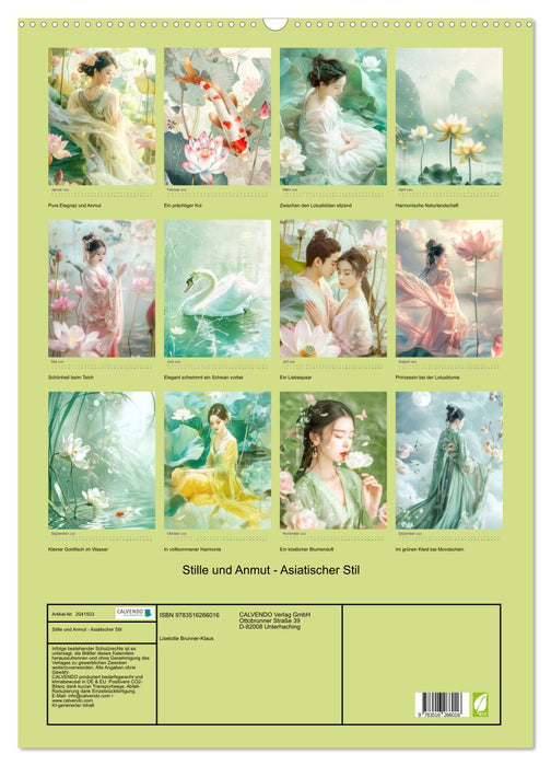 Stille und Anmut - Asiatischer Stil (CALVENDO Wandkalender 2026)