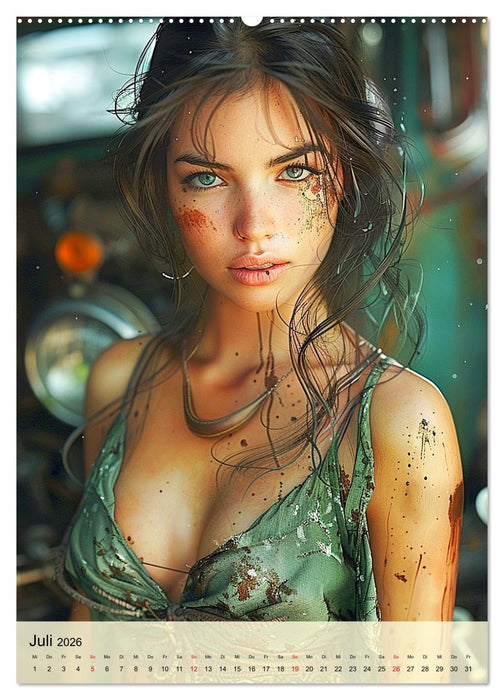 Sexy Girls. Aufreizend im Atelier und in der Werkstatt (CALVENDO Premium Wandkalender 2026)