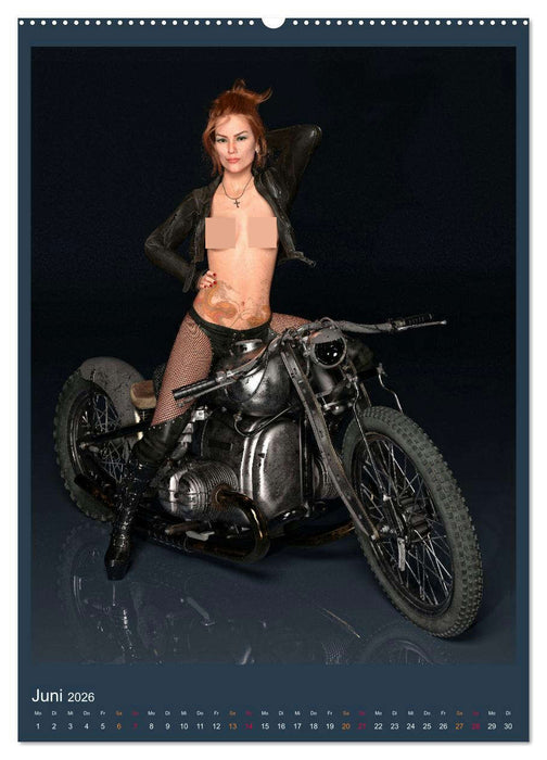 Hot Girls and Bikes (CALVENDO Premium Wandkalender 2026)