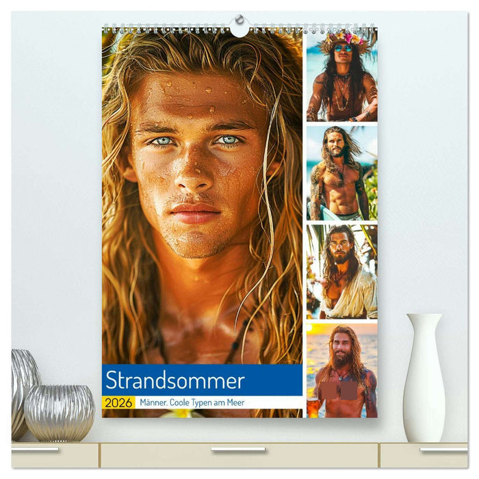 Strandsommer. Männer. Coole Typen am Meer (CALVENDO Premium Wandkalender 2026)