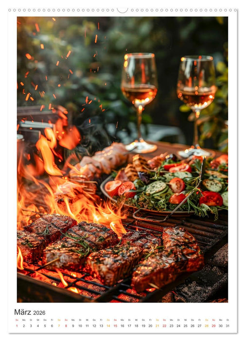 Food BBQ - Deftiges aus der Gourmet-Küche (CALVENDO Premium Wandkalender 2026)