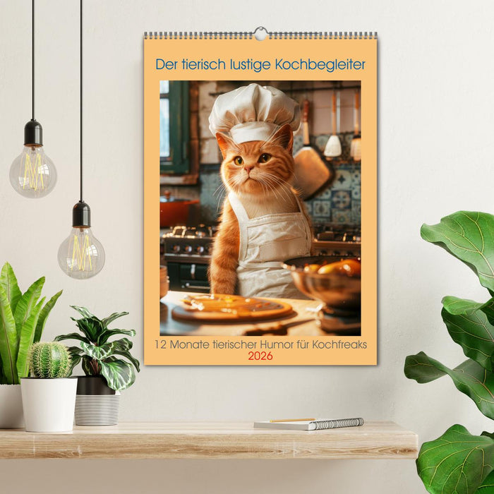 Der tierisch lustige Kochbegleiter (CALVENDO Wandkalender 2026)