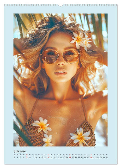Sommer-Traum. Schöne Mädchen am Meer (CALVENDO Premium Wandkalender 2026)
