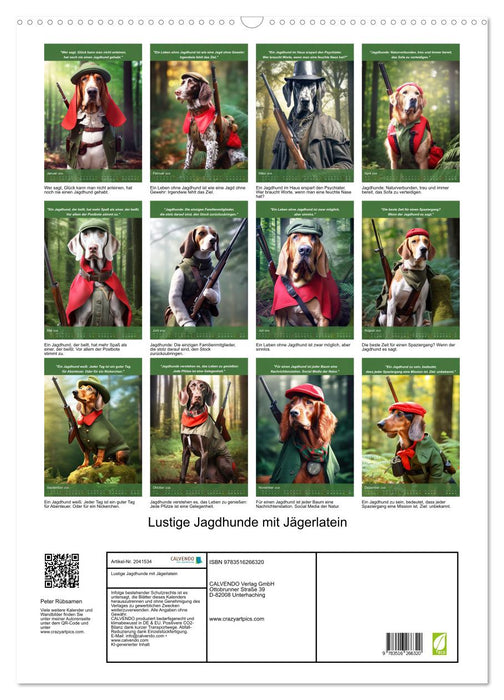 Lustige Jagdhunde mit Jägerlatein (CALVENDO Wandkalender 2026)