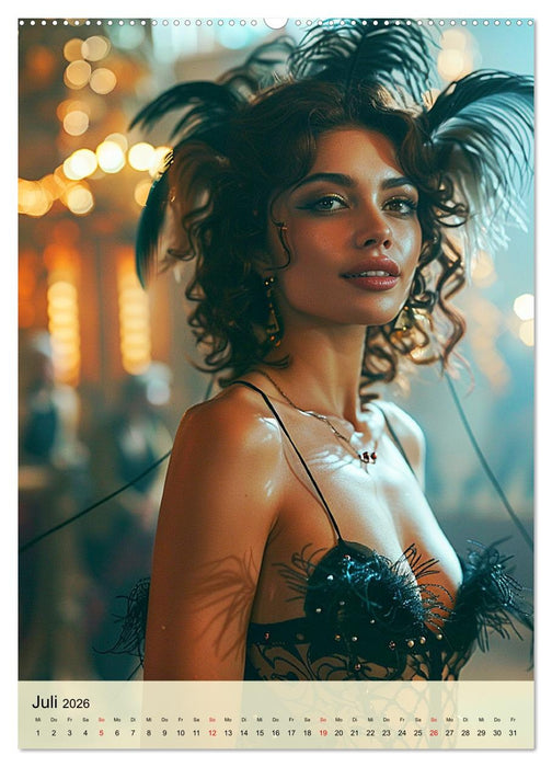 Burlesque. Verführerische Frauen im Stil der 20er Jahre (CALVENDO Premium Wandkalender 2026)