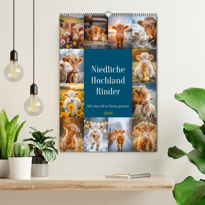 Niedliche Hochland Rinder (CALVENDO Wandkalender 2026)