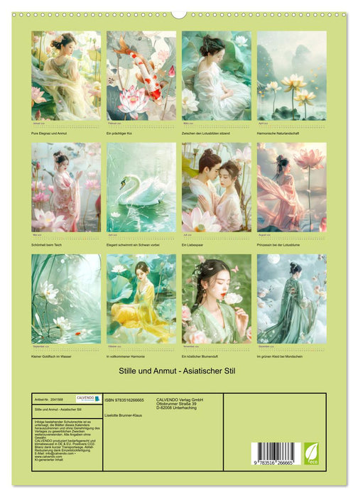 Stille und Anmut - Asiatischer Stil (CALVENDO Premium Wandkalender 2026)