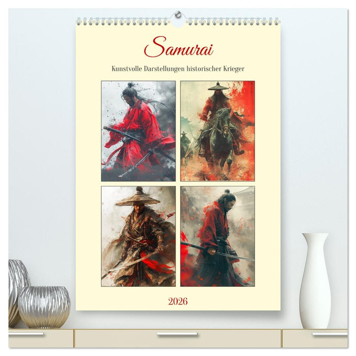 Samurai. Kunstvolle Darstellungen historischer Krieger (CALVENDO Premium Wandkalender 2026)