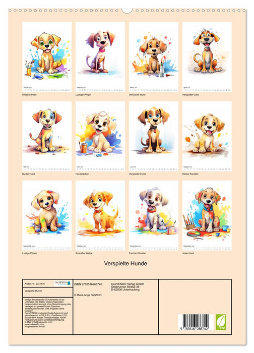 Verspielte Hunde (CALVENDO Premium Wandkalender 2026)