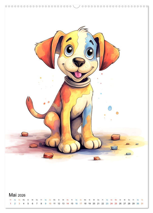Verspielte Hunde (CALVENDO Premium Wandkalender 2026)