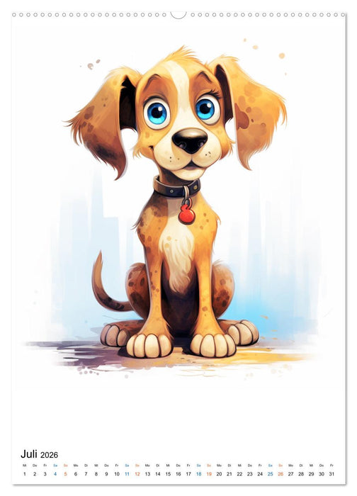Verspielte Hunde (CALVENDO Premium Wandkalender 2026)
