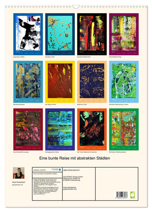 Eine bunte Reise mit abstrakten Städten (CALVENDO Wandkalender 2026)
