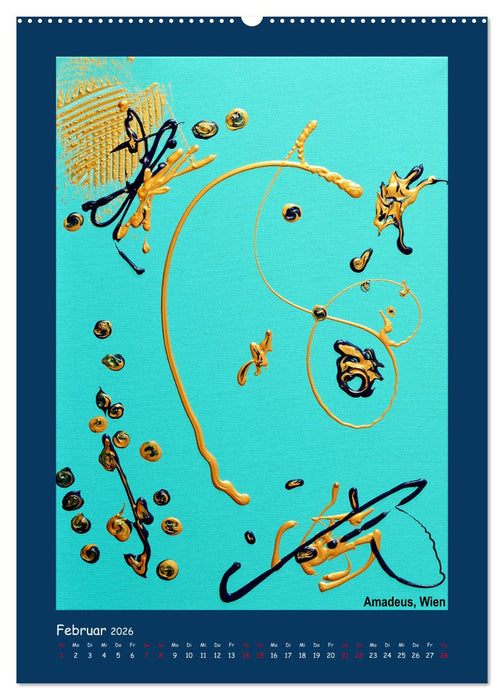 Eine bunte Reise mit abstrakten Städten (CALVENDO Wandkalender 2026)