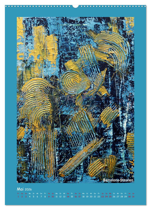 Eine bunte Reise mit abstrakten Städten (CALVENDO Wandkalender 2026)